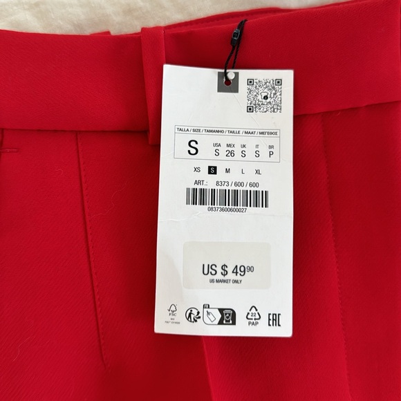 NWT ZARA HIGH WAISTED PANT SMALL REF. 8373/600 - Picture 5 of 5